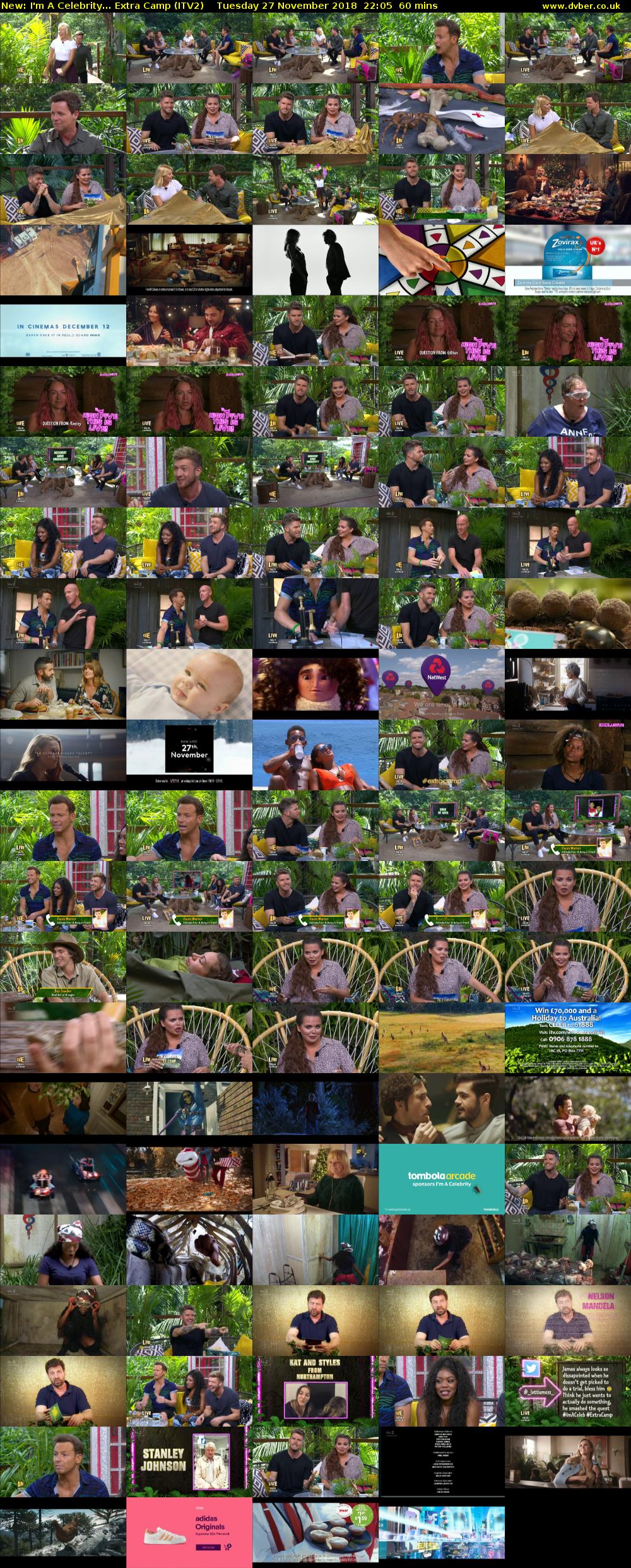 I'm A Celebrity... Extra Camp (ITV2) Tuesday 27 November 2018 22:05 - 23:05