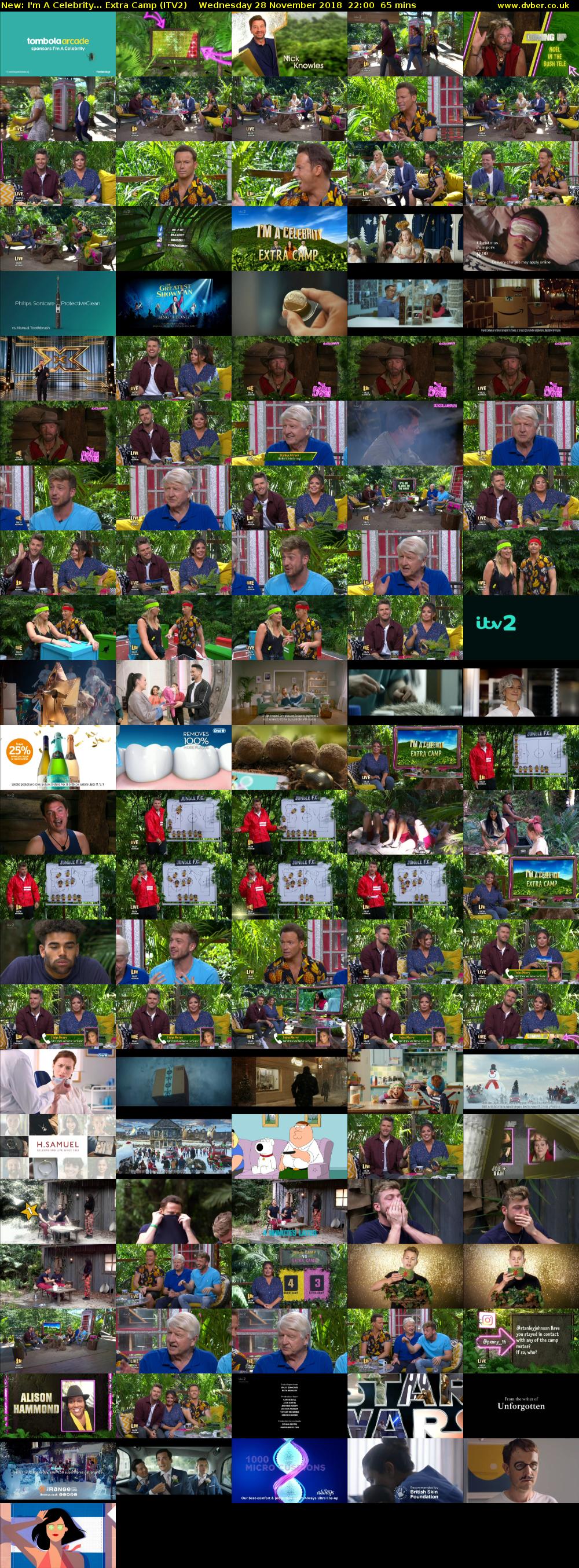 I'm A Celebrity... Extra Camp (ITV2) Wednesday 28 November 2018 22:00 - 23:05