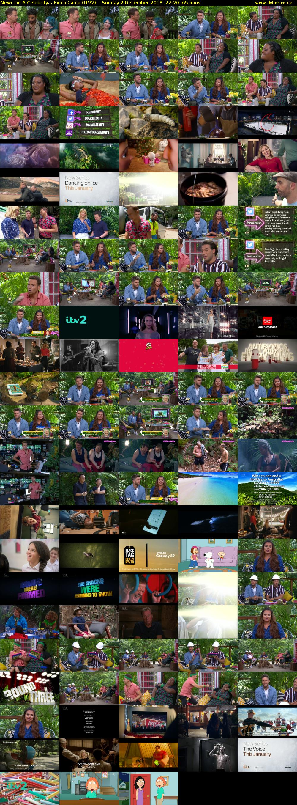 I'm A Celebrity... Extra Camp (ITV2) Sunday 2 December 2018 22:20 - 23:25