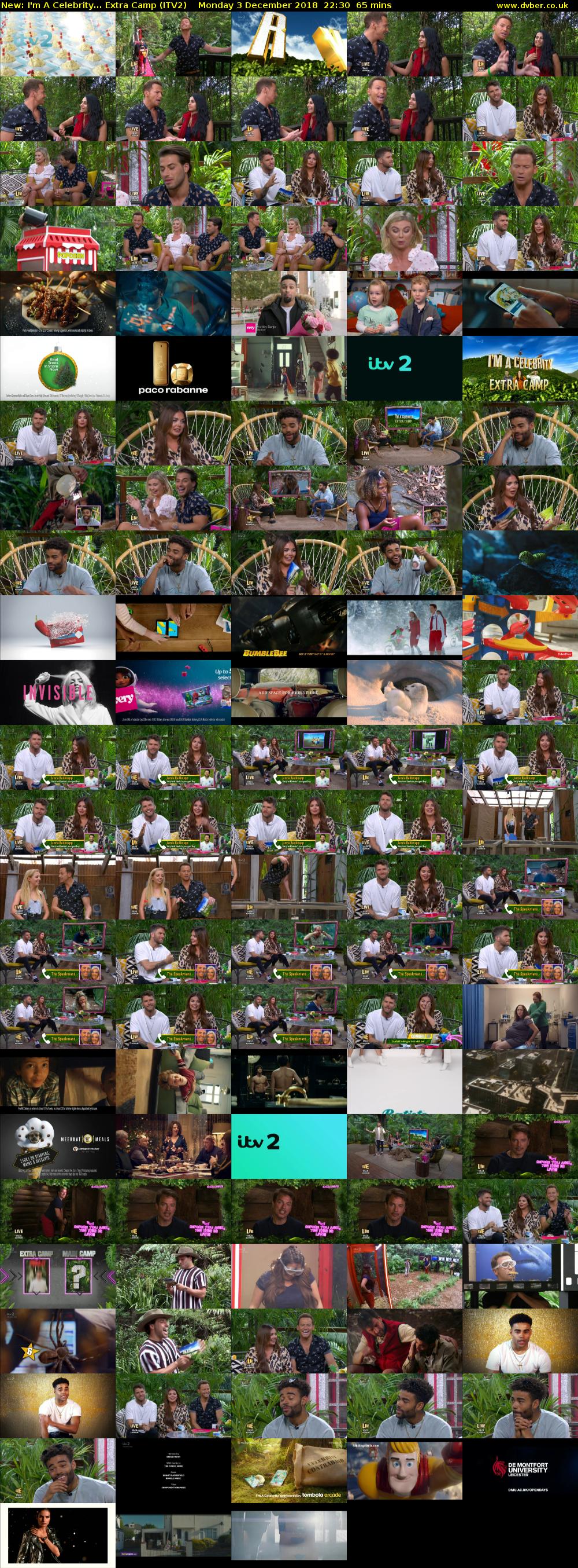 I'm A Celebrity... Extra Camp (ITV2) Monday 3 December 2018 22:30 - 23:35