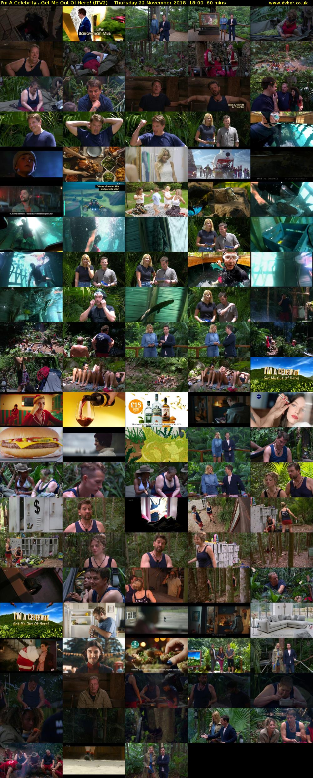 I'm A Celebrity...Get Me Out Of Here! (ITV2) Thursday 22 November 2018 18:00 - 19:00