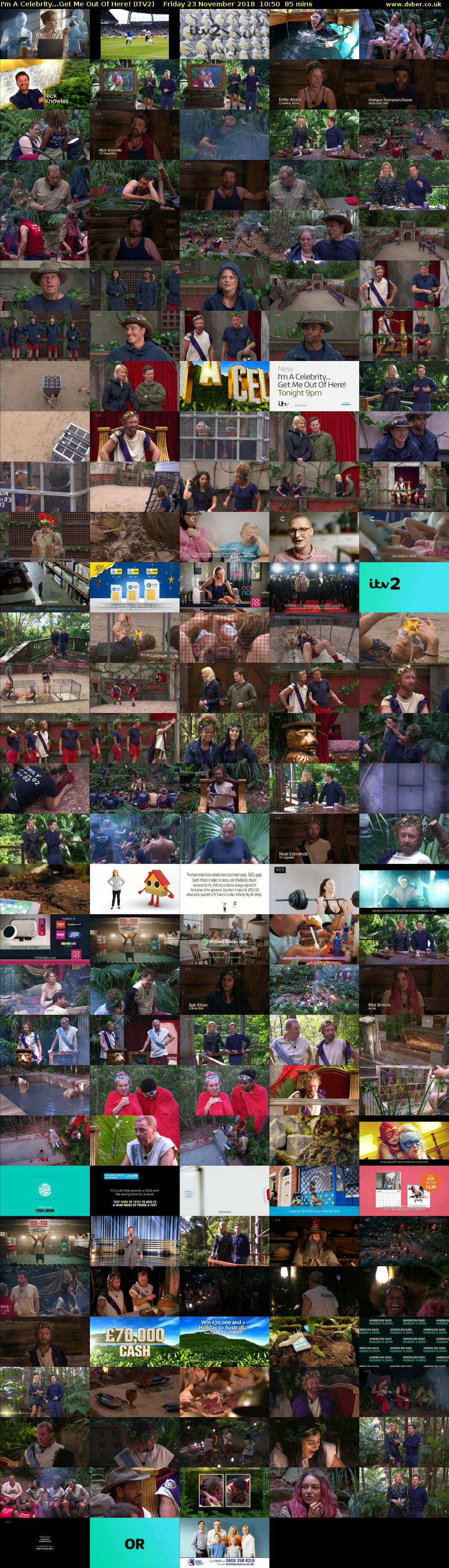 I'm A Celebrity...Get Me Out Of Here! (ITV2) Friday 23 November 2018 10:50 - 12:15