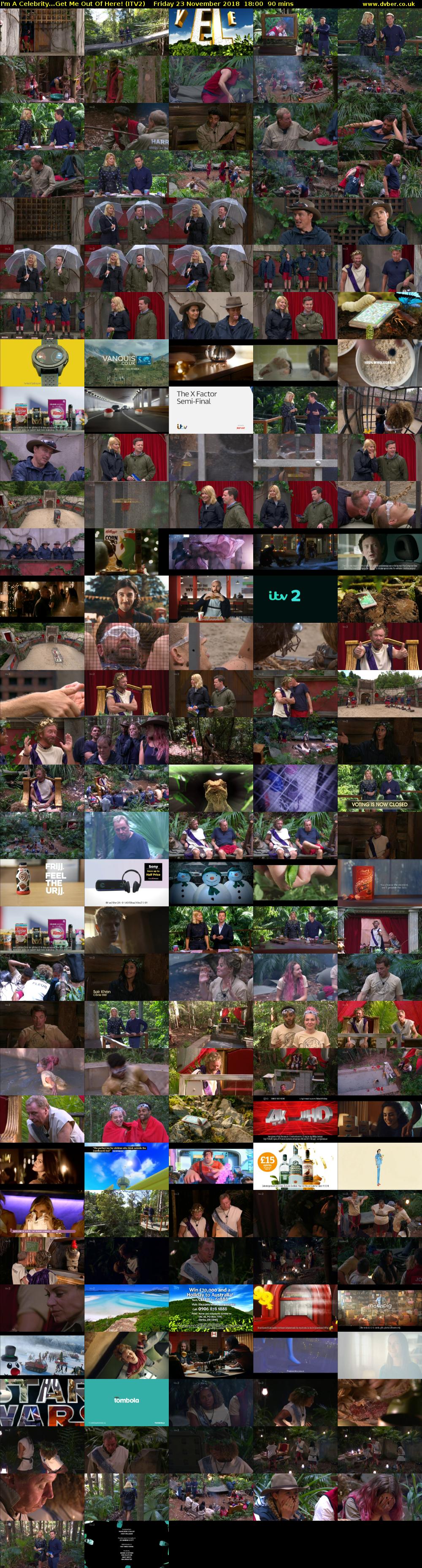 I'm A Celebrity...Get Me Out Of Here! (ITV2) Friday 23 November 2018 18:00 - 19:30