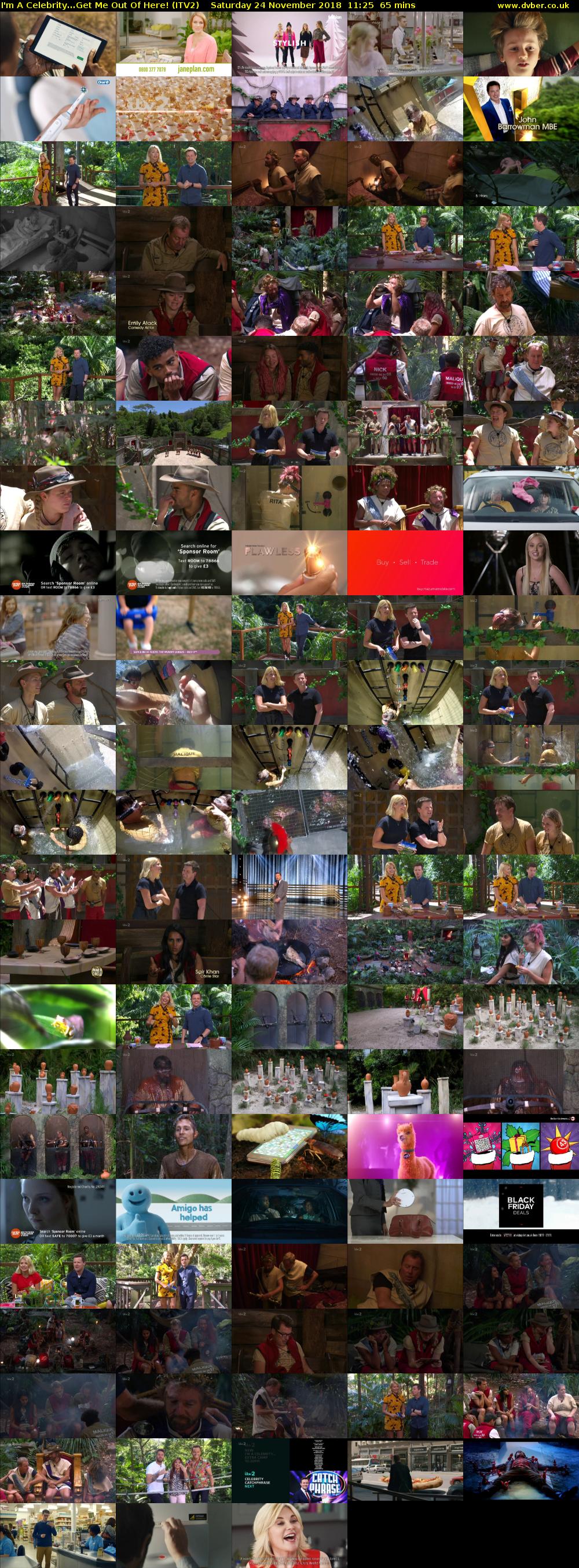 I'm A Celebrity...Get Me Out Of Here! (ITV2) Saturday 24 November 2018 11:25 - 12:30