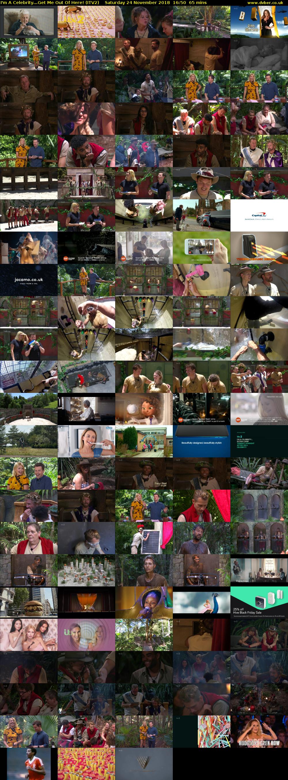 I'm A Celebrity...Get Me Out Of Here! (ITV2) Saturday 24 November 2018 16:50 - 17:55