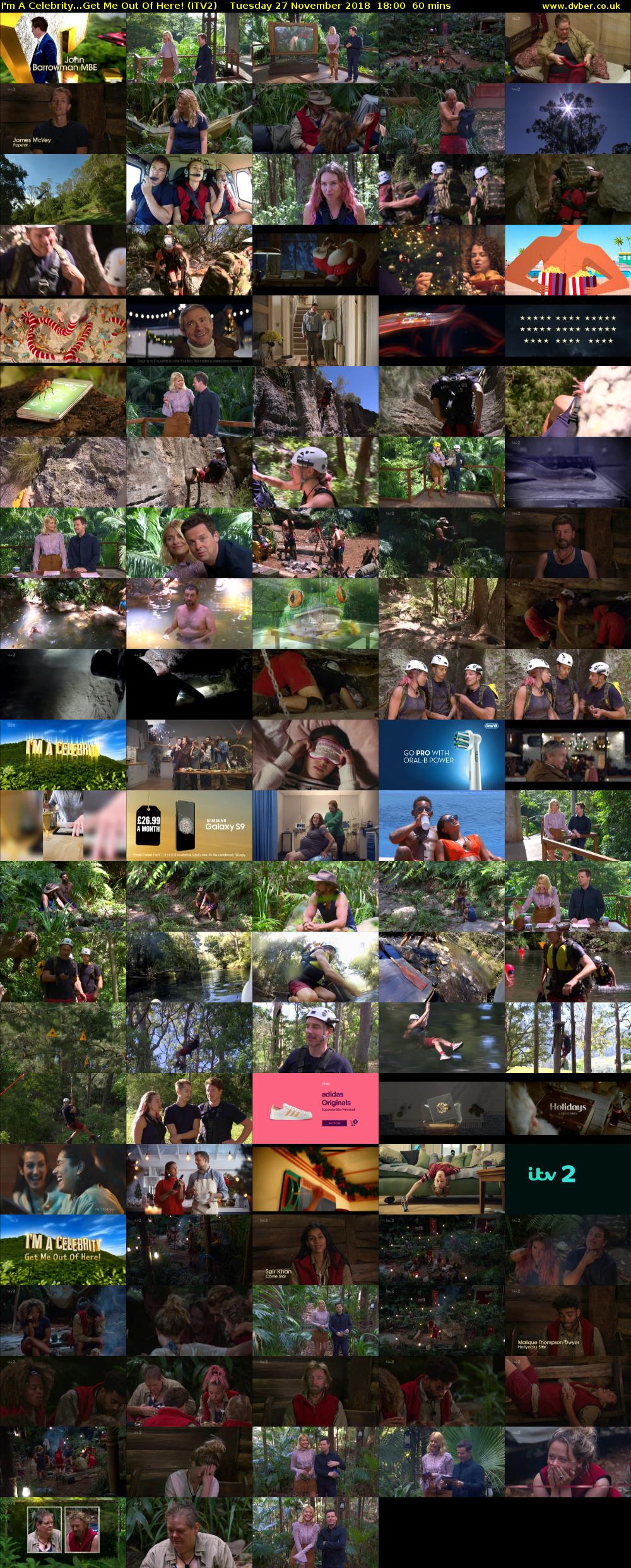 I'm A Celebrity...Get Me Out Of Here! (ITV2) Tuesday 27 November 2018 18:00 - 19:00