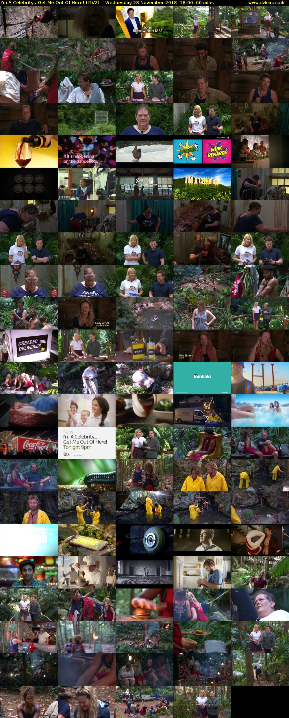 I'm A Celebrity...Get Me Out Of Here! (ITV2) Wednesday 28 November 2018 18:00 - 19:00