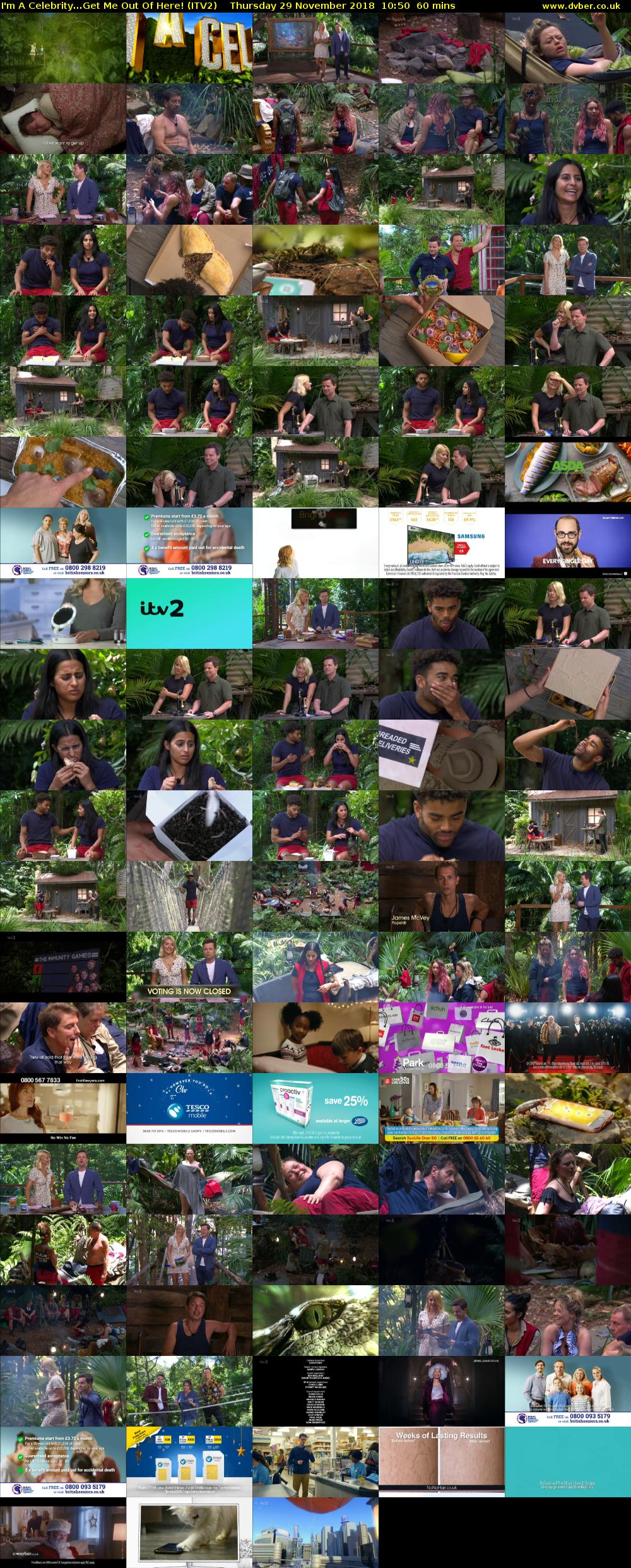 I'm A Celebrity...Get Me Out Of Here! (ITV2) Thursday 29 November 2018 10:50 - 11:50