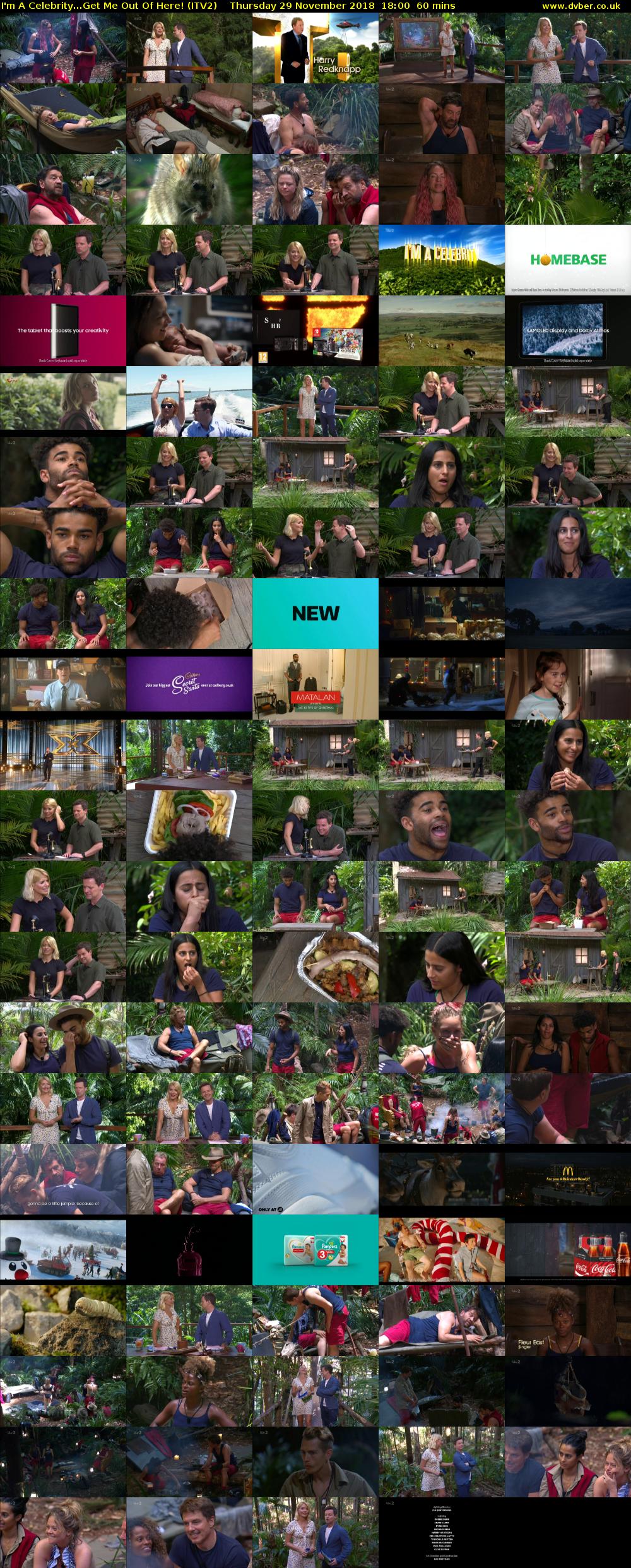 I'm A Celebrity...Get Me Out Of Here! (ITV2) Thursday 29 November 2018 18:00 - 19:00