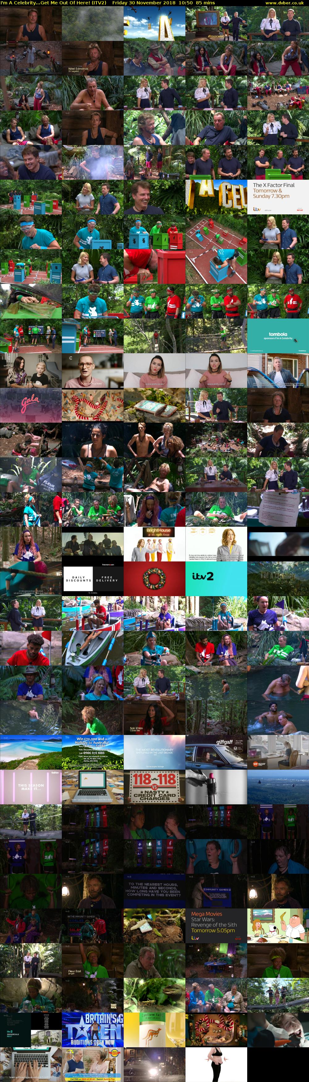 I'm A Celebrity...Get Me Out Of Here! (ITV2) Friday 30 November 2018 10:50 - 12:15