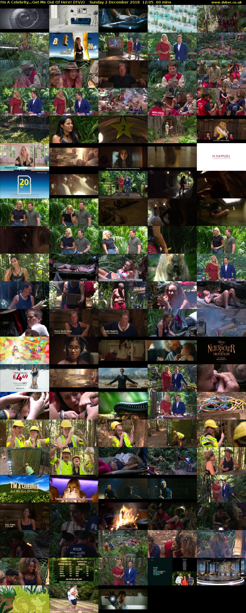I'm A Celebrity...Get Me Out Of Here! (ITV2) Sunday 2 December 2018 12:05 - 13:05
