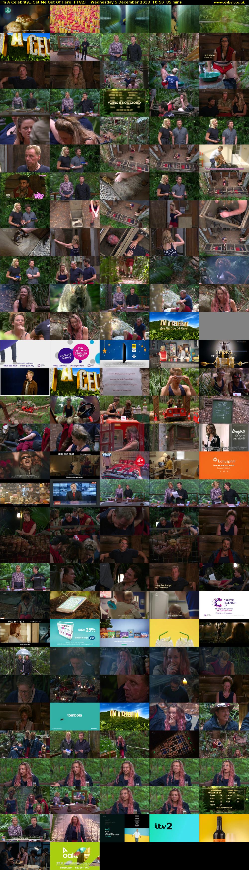 I'm A Celebrity...Get Me Out Of Here! (ITV2) Wednesday 5 December 2018 10:50 - 12:15