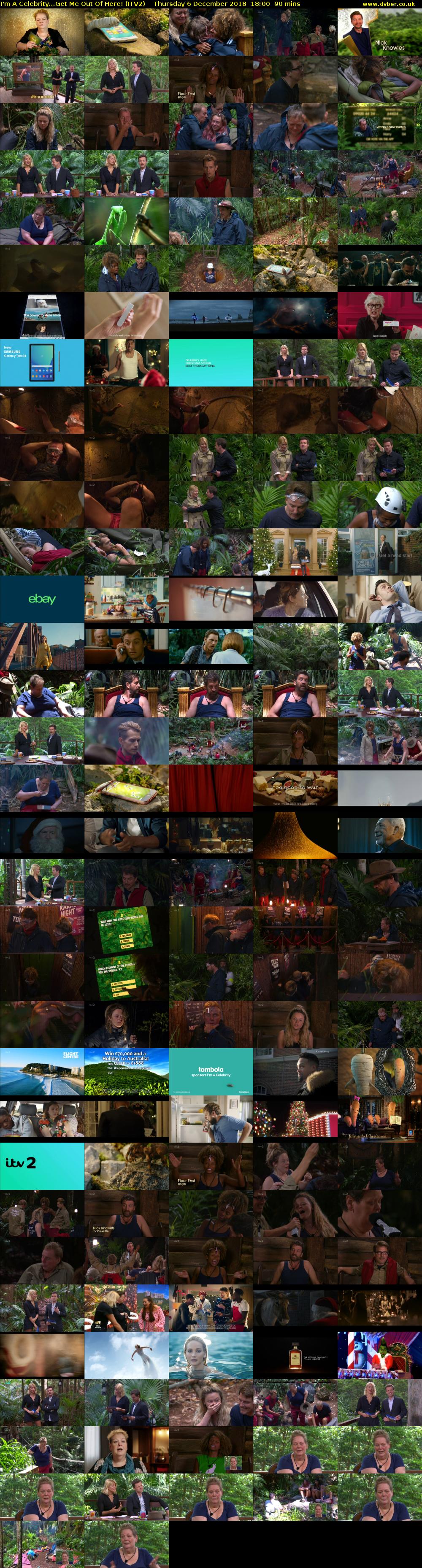 I'm A Celebrity...Get Me Out Of Here! (ITV2) Thursday 6 December 2018 18:00 - 19:30