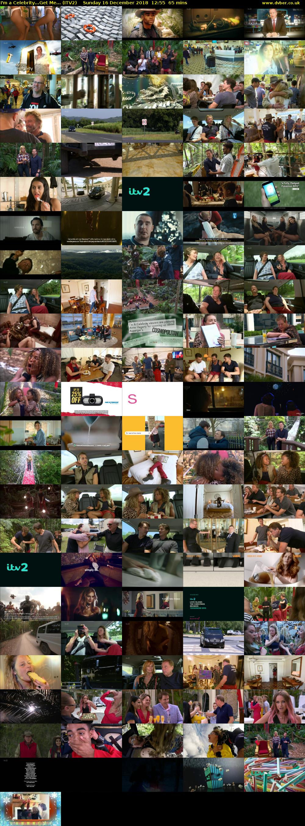 I'm a Celebrity...Get Me... (ITV2) Sunday 16 December 2018 12:55 - 14:00