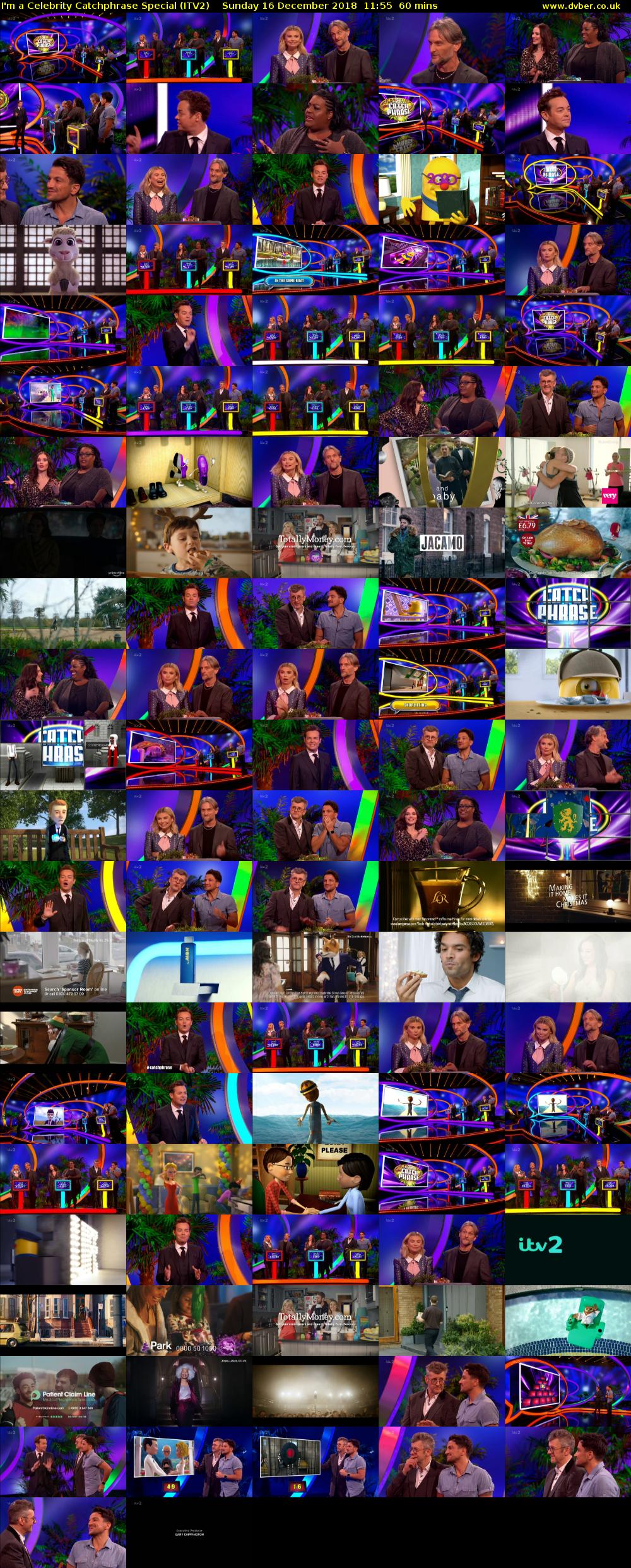 I'm a Celebrity Catchphrase Special (ITV2) Sunday 16 December 2018 11:55 - 12:55
