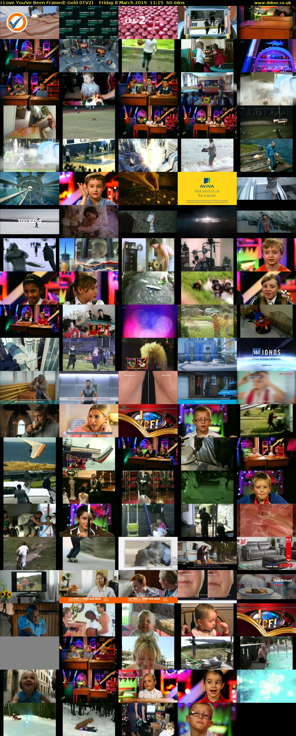 I Love You've Been Framed! Gold (ITV2) Friday 8 March 2019 11:15 - 12:15