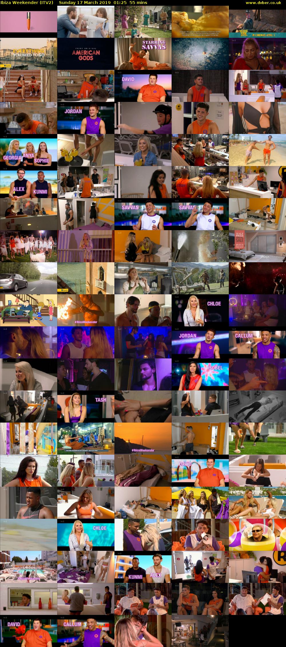 Ibiza Weekender (ITV2) Sunday 17 March 2019 01:25 - 02:20