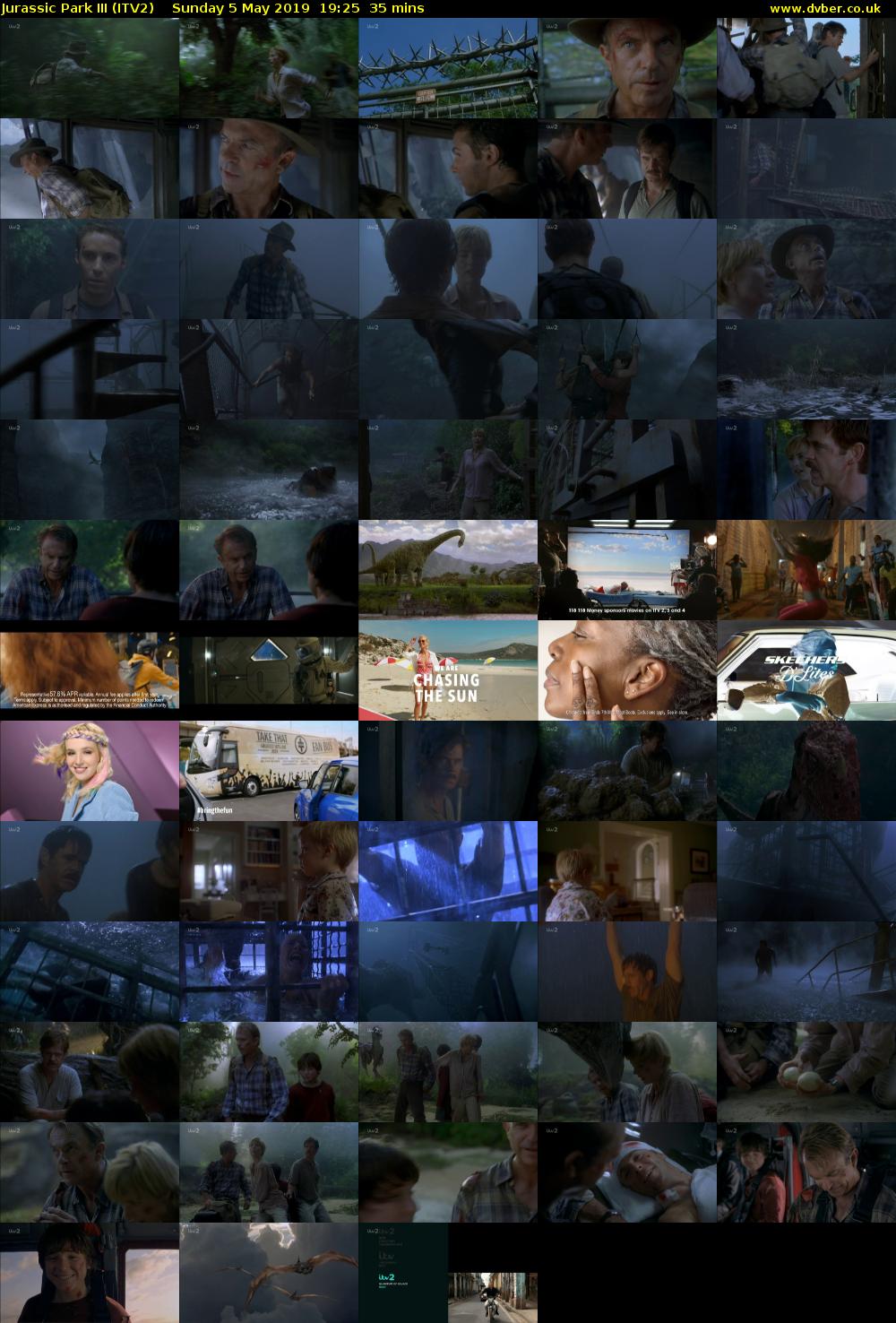 Jurassic Park III (ITV2) Sunday 5 May 2019 19:25 - 20:00
