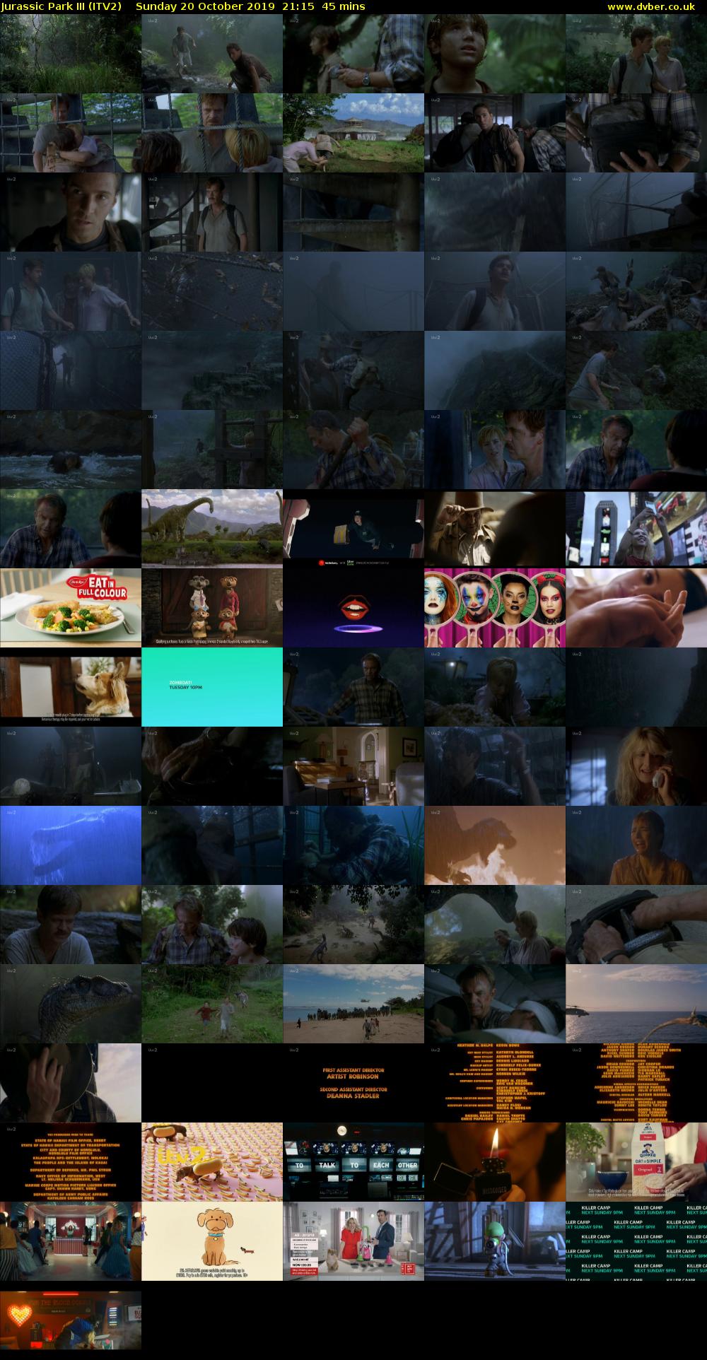 Jurassic Park III (ITV2) Sunday 20 October 2019 21:15 - 22:00