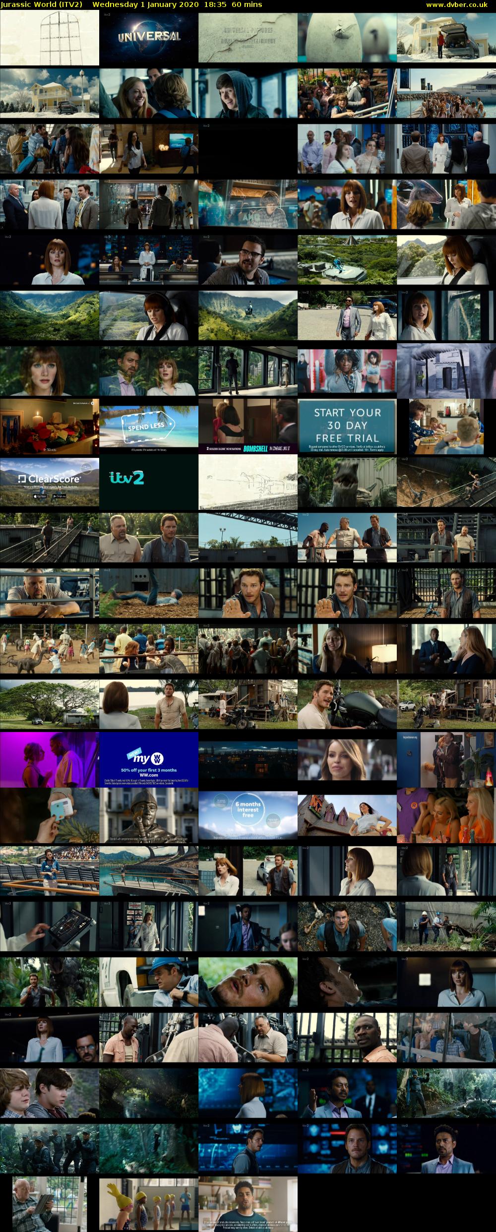 Jurassic World (ITV2) Wednesday 1 January 2020 18:35 - 19:35