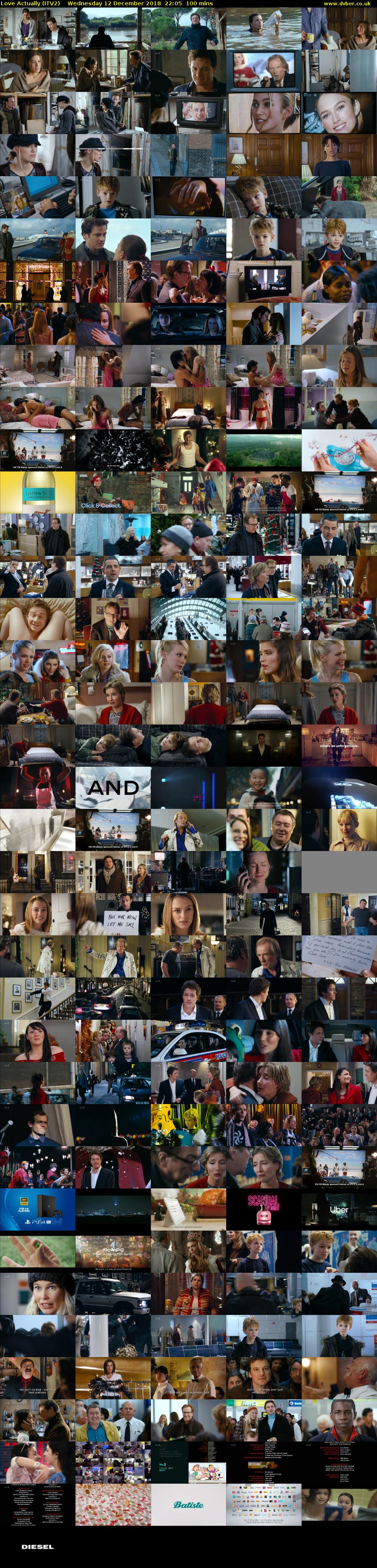 Love Actually (ITV2) Wednesday 12 December 2018 22:05 - 23:45