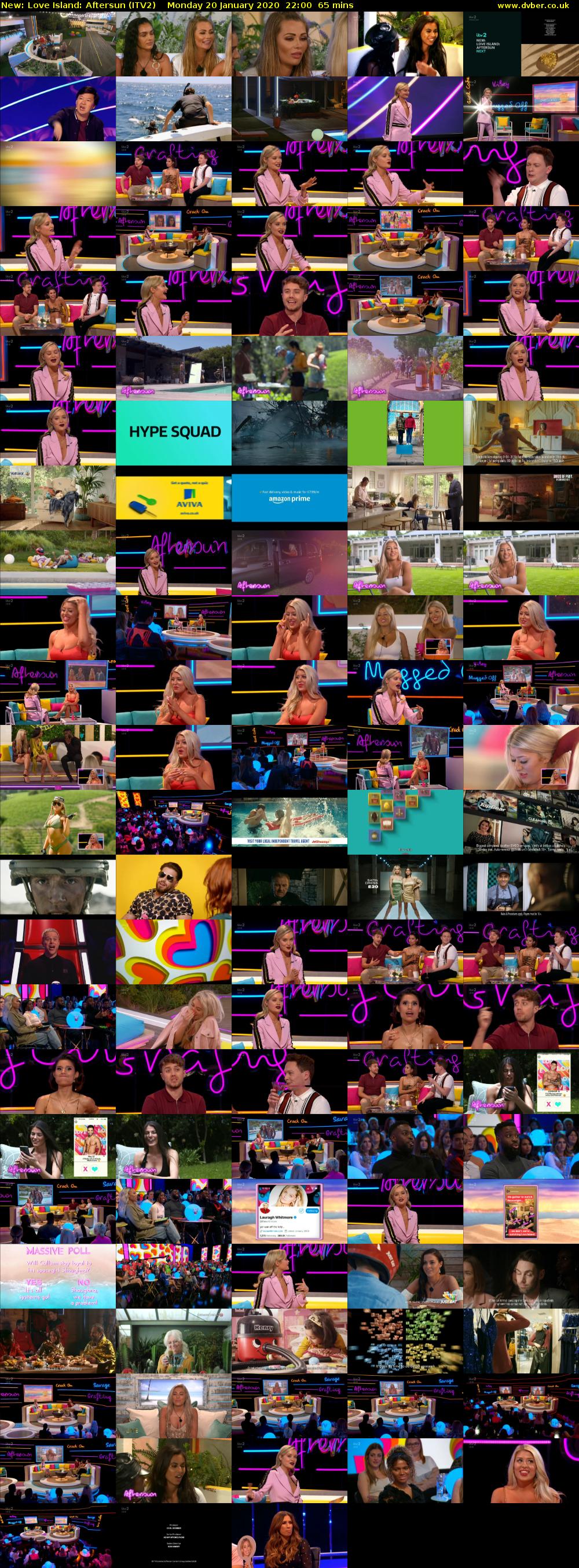 Love Island: Aftersun (ITV2) Monday 20 January 2020 22:00 - 23:05
