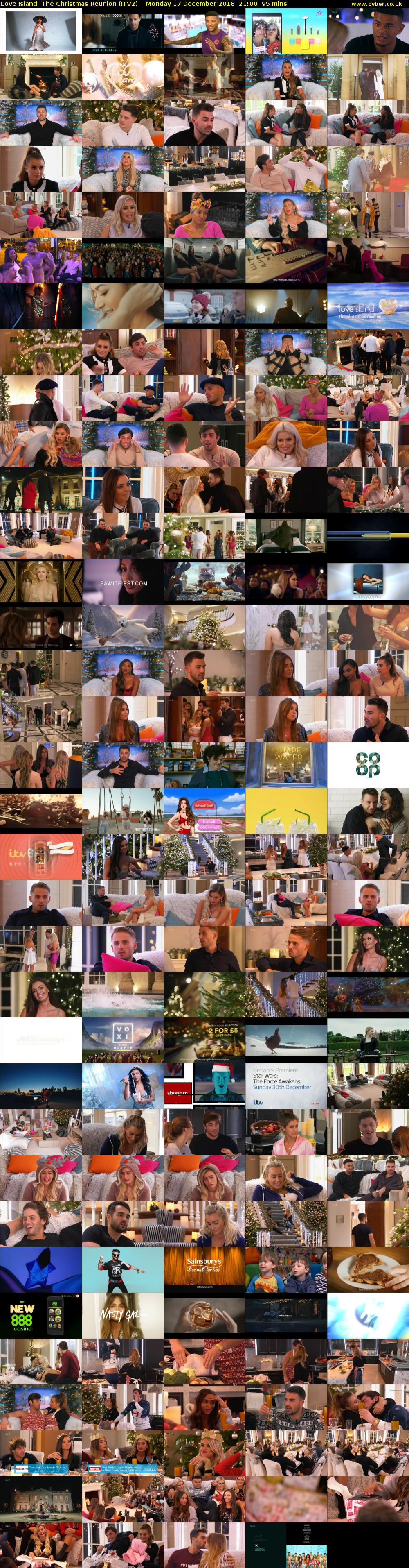 Love Island: The Christmas Reunion (ITV2) Monday 17 December 2018 21:00 - 22:35