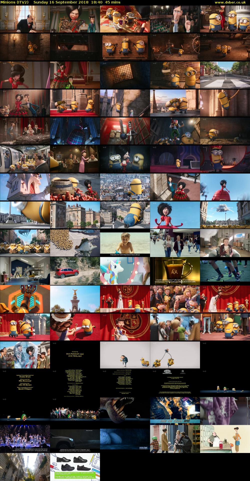 Minions (ITV2) Sunday 16 September 2018 18:40 - 19:25