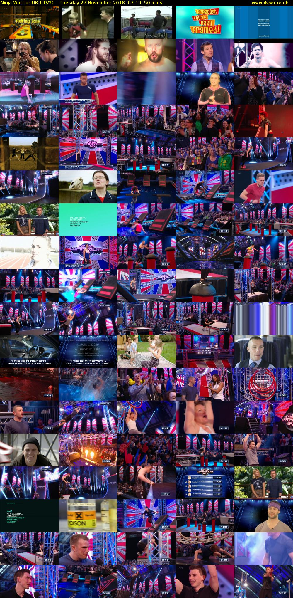 Ninja Warrior UK (ITV2) Tuesday 27 November 2018 07:10 - 08:00