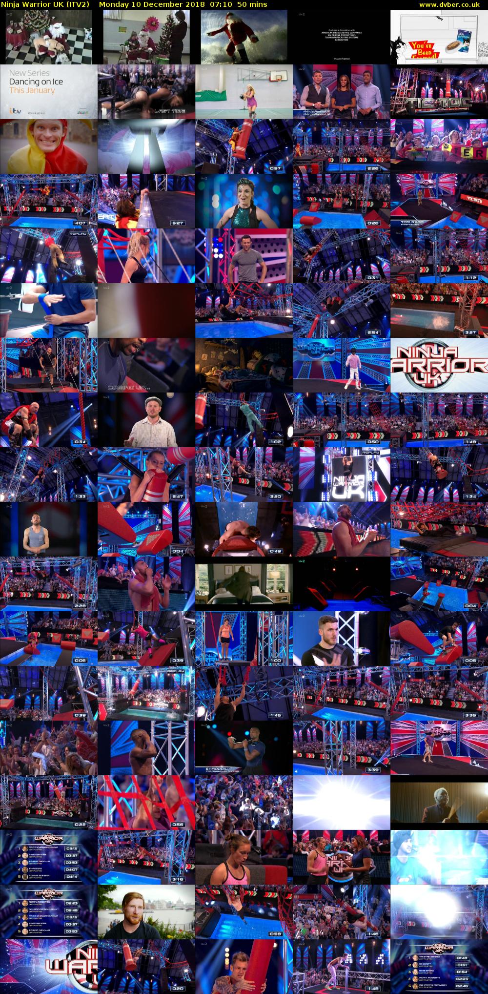 Ninja Warrior UK (ITV2) Monday 10 December 2018 07:10 - 08:00