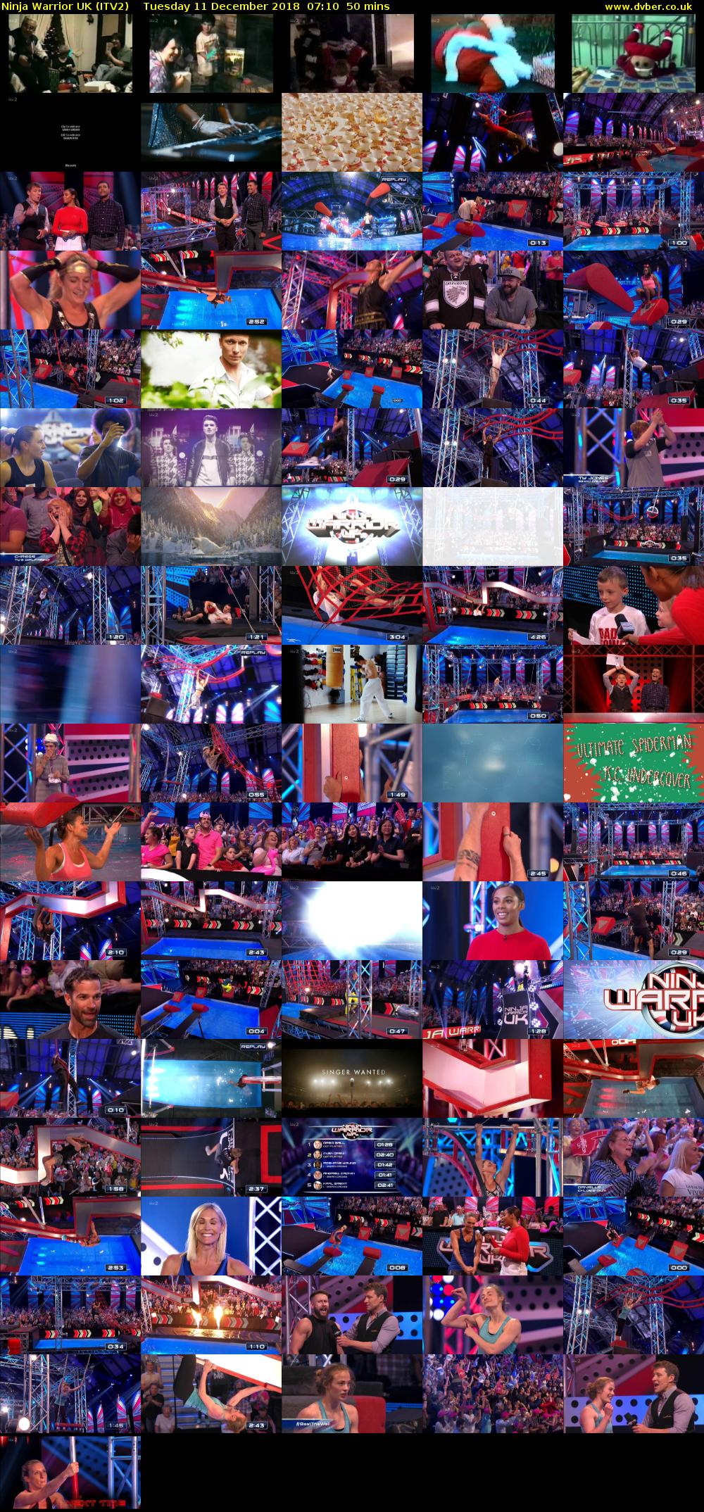 Ninja Warrior UK (ITV2) Tuesday 11 December 2018 07:10 - 08:00