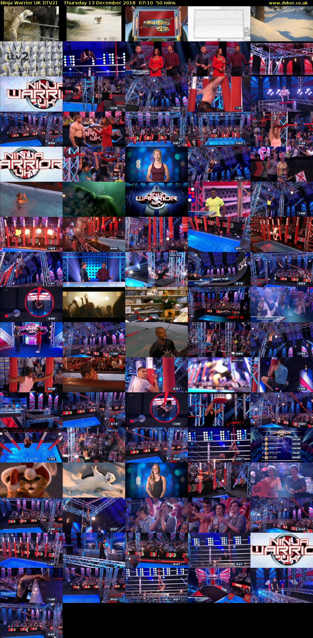 Ninja Warrior UK (ITV2) Thursday 13 December 2018 07:10 - 08:00