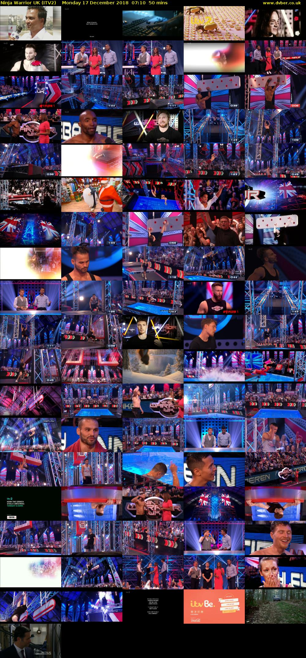 Ninja Warrior UK (ITV2) Monday 17 December 2018 07:10 - 08:00