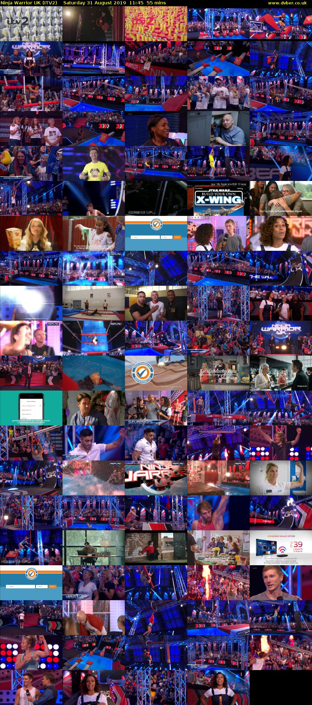 Ninja Warrior UK (ITV2) Saturday 31 August 2019 11:45 - 12:40