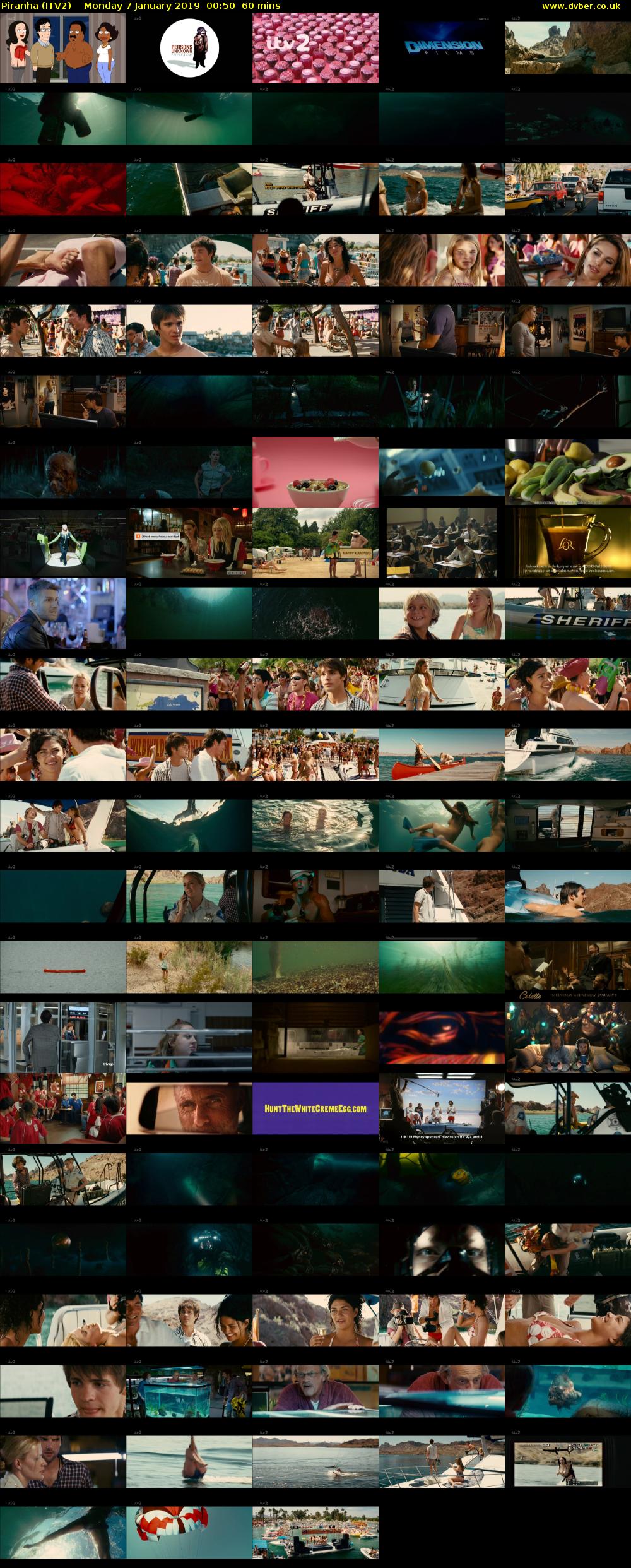 Piranha (ITV2) Monday 7 January 2019 00:50 - 01:50