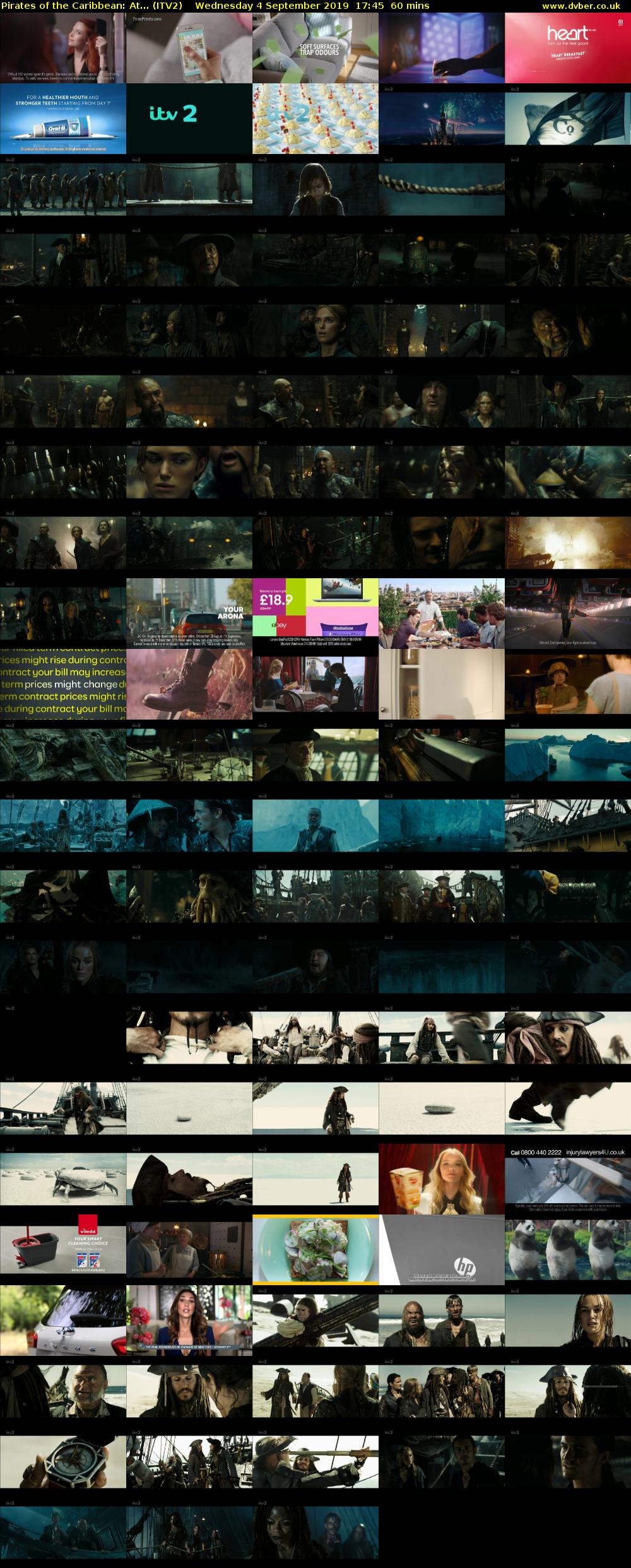 Pirates of the Caribbean: At... (ITV2) Wednesday 4 September 2019 17:45 - 18:45