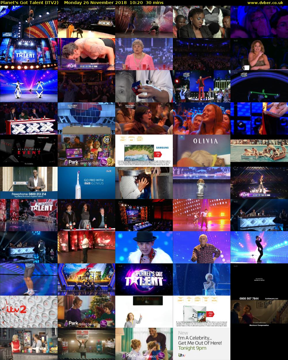 Planet's Got Talent (ITV2) Monday 26 November 2018 10:20 - 10:50