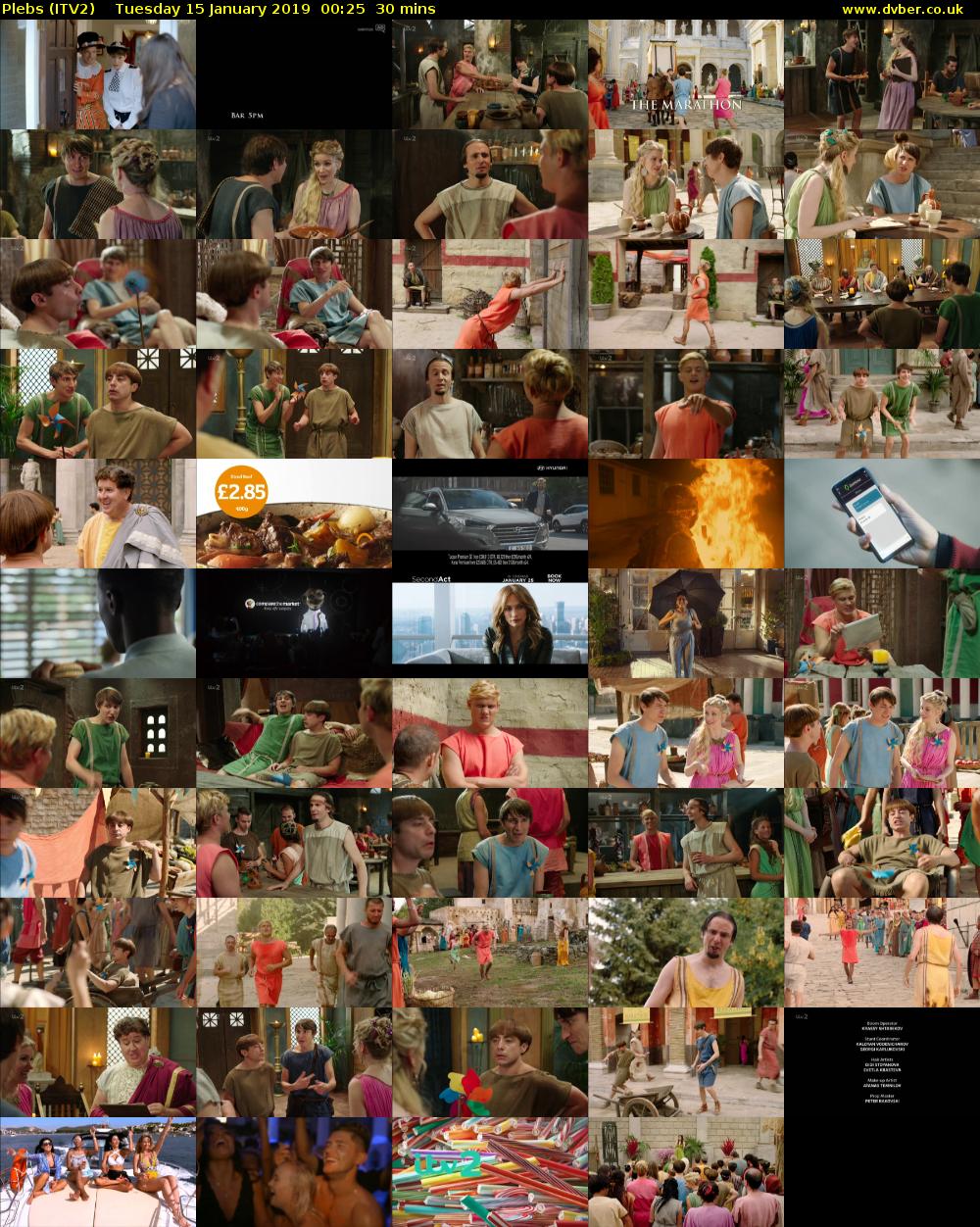 Plebs (ITV2) Tuesday 15 January 2019 00:25 - 00:55