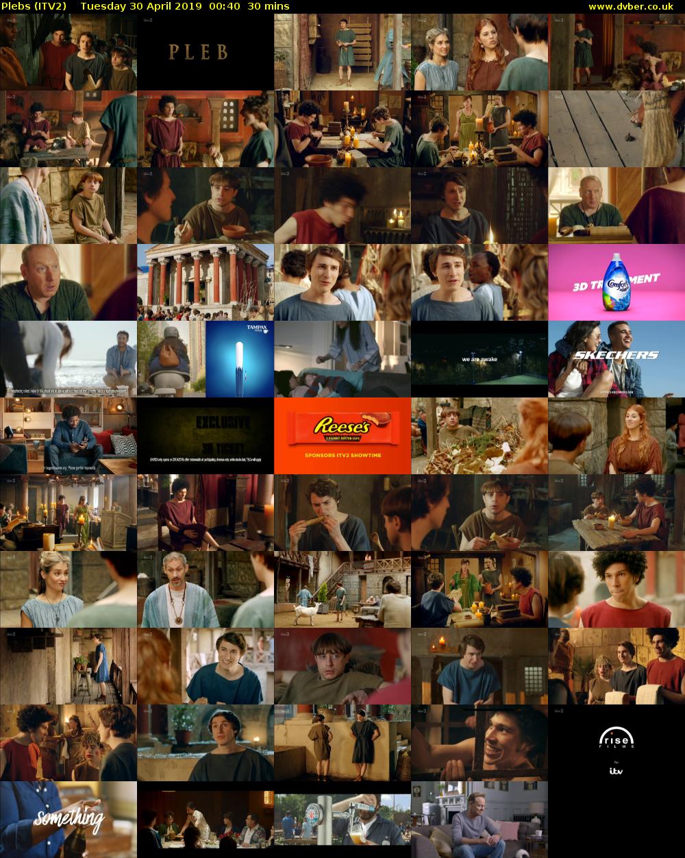 Plebs (ITV2) Tuesday 30 April 2019 00:40 - 01:10