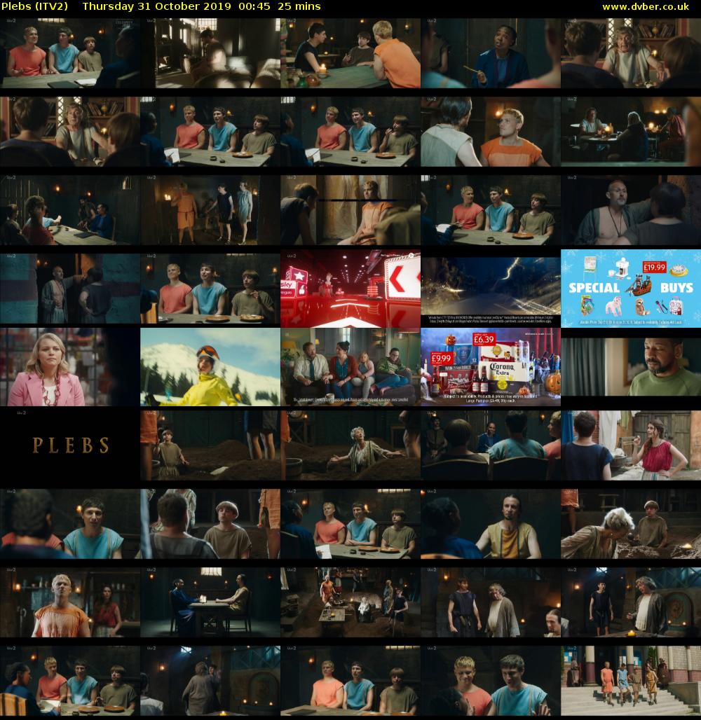 Plebs (ITV2) Thursday 31 October 2019 00:45 - 01:10