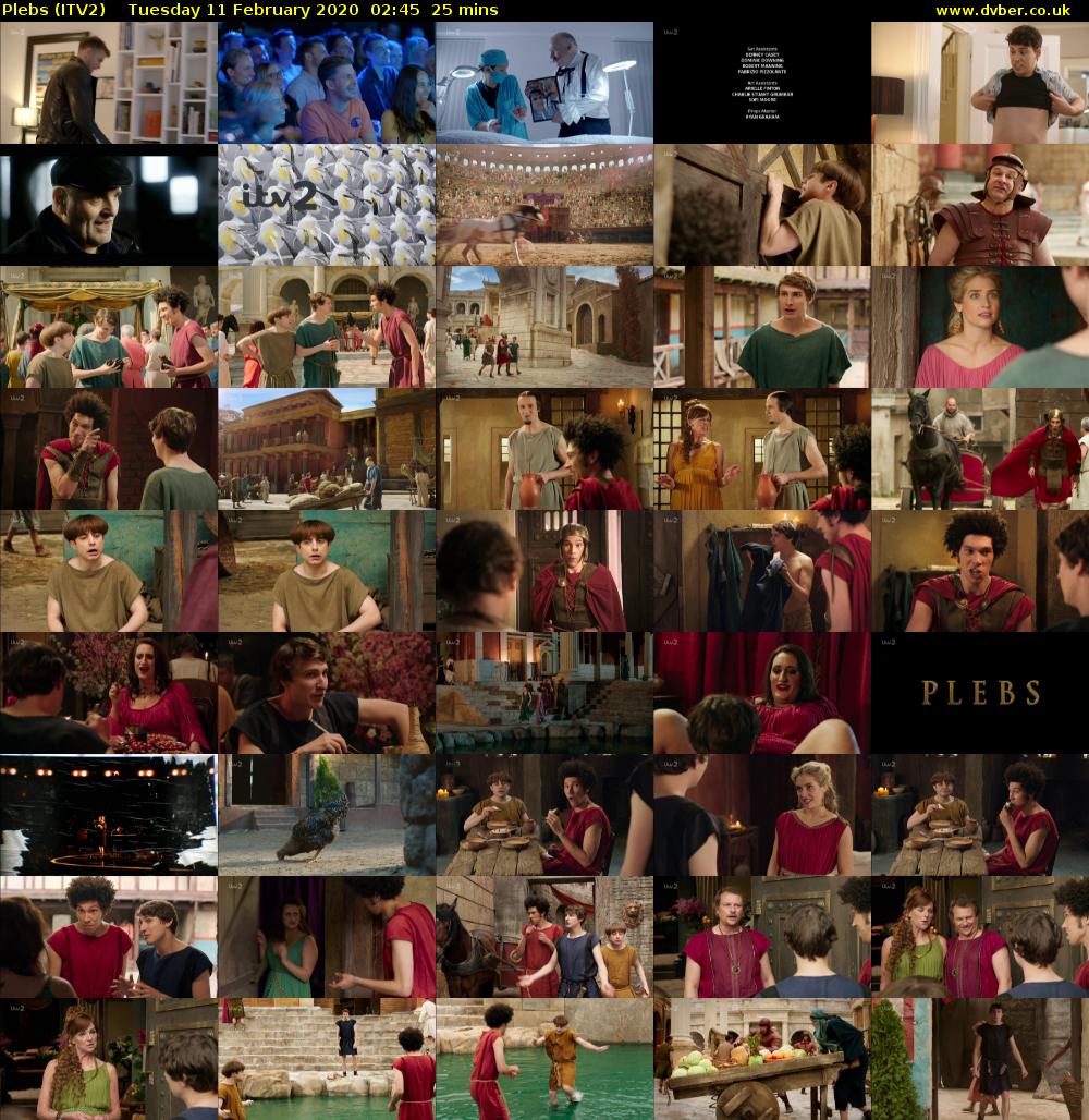 Plebs (ITV2) Tuesday 11 February 2020 02:45 - 03:10