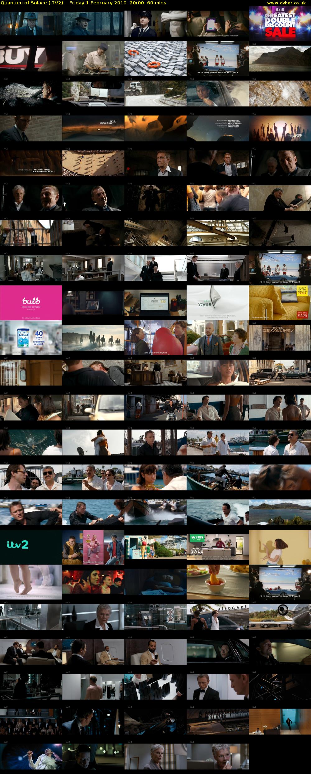 Quantum of Solace (ITV2) Friday 1 February 2019 20:00 - 21:00