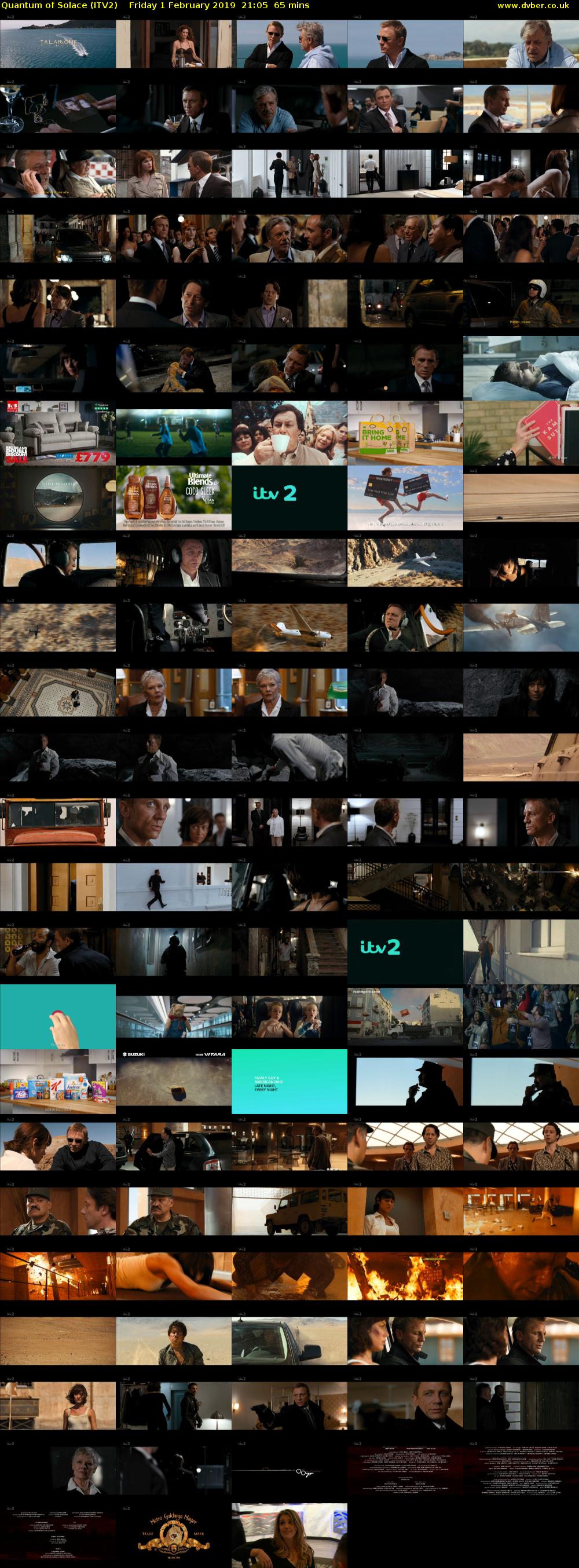 Quantum of Solace (ITV2) Friday 1 February 2019 21:05 - 22:10