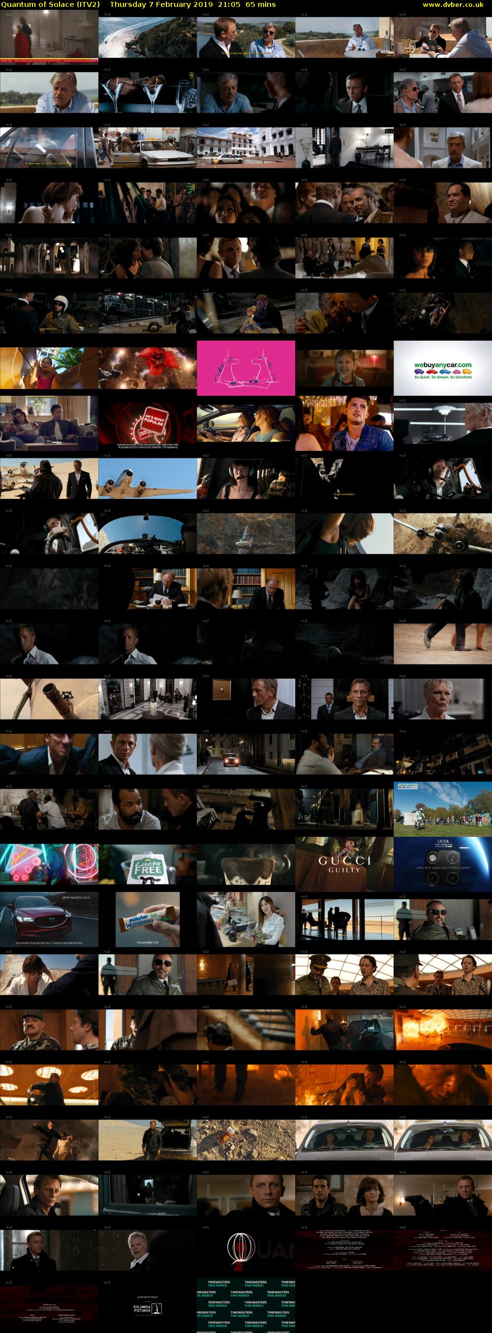 Quantum of Solace (ITV2) Thursday 7 February 2019 21:05 - 22:10