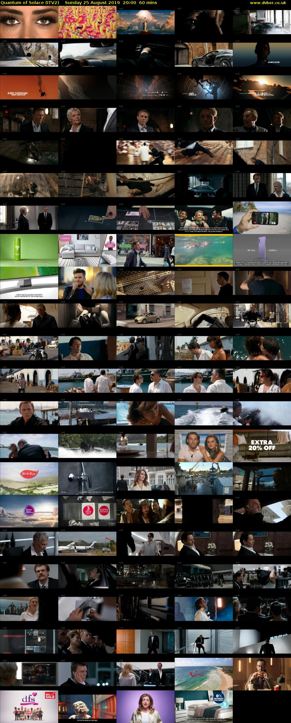 Quantum of Solace (ITV2) Sunday 25 August 2019 20:00 - 21:00