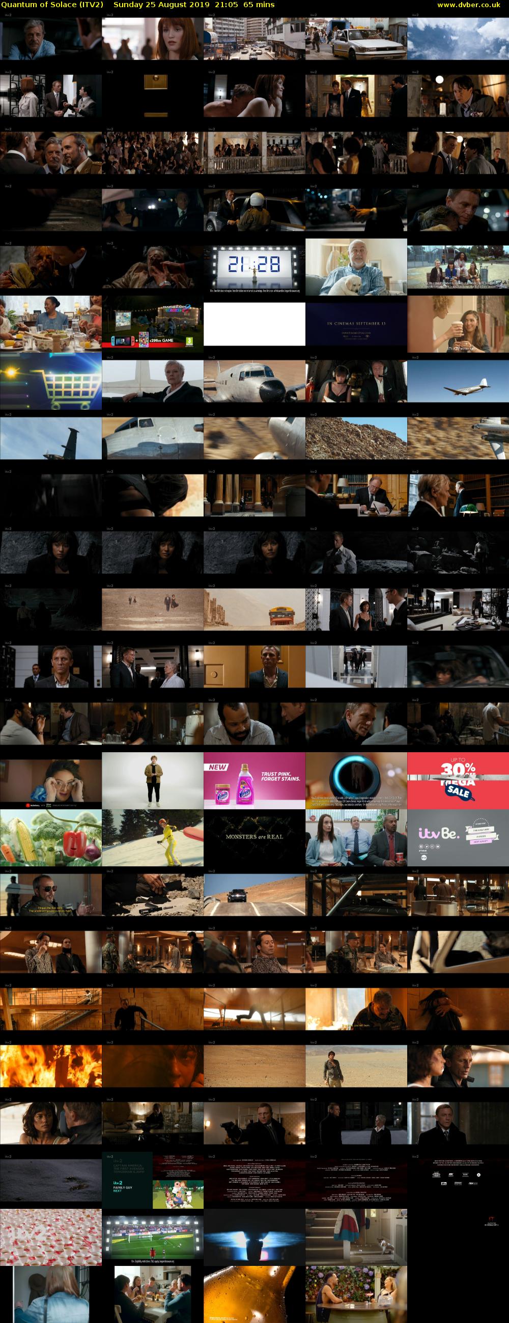 Quantum of Solace (ITV2) Sunday 25 August 2019 21:05 - 22:10