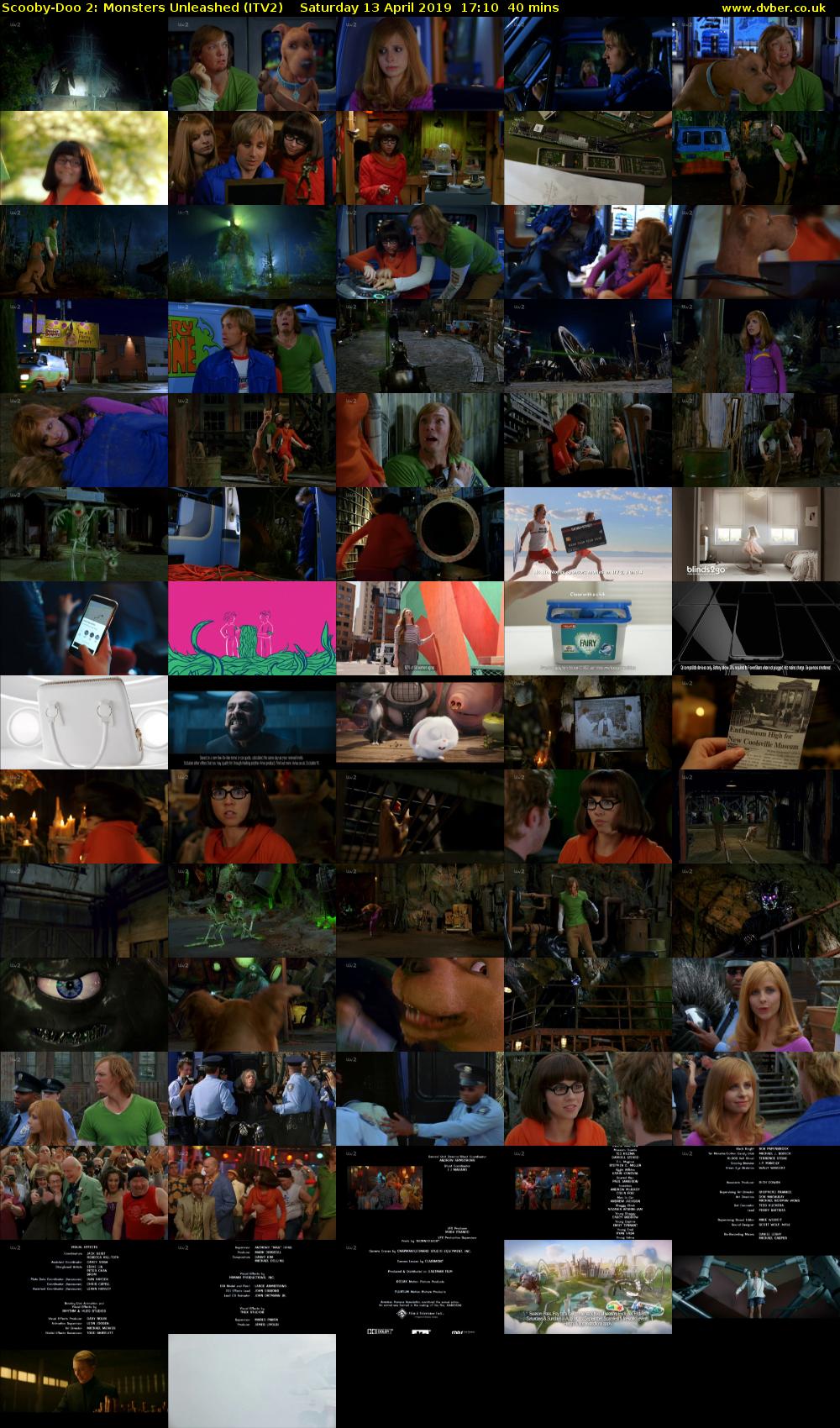 Scooby-Doo 2: Monsters Unleashed (ITV2) Saturday 13 April 2019 17:10 - 17:50