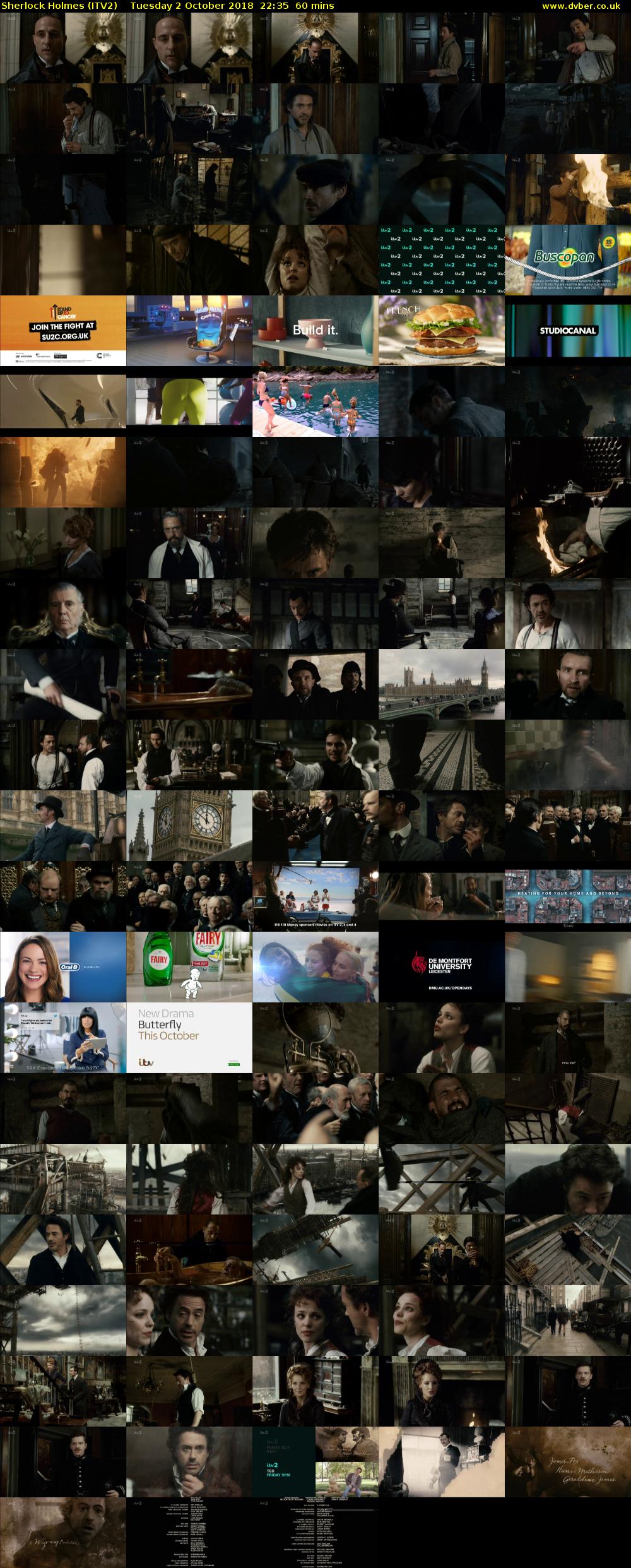 Sherlock Holmes (ITV2) Tuesday 2 October 2018 22:35 - 23:35