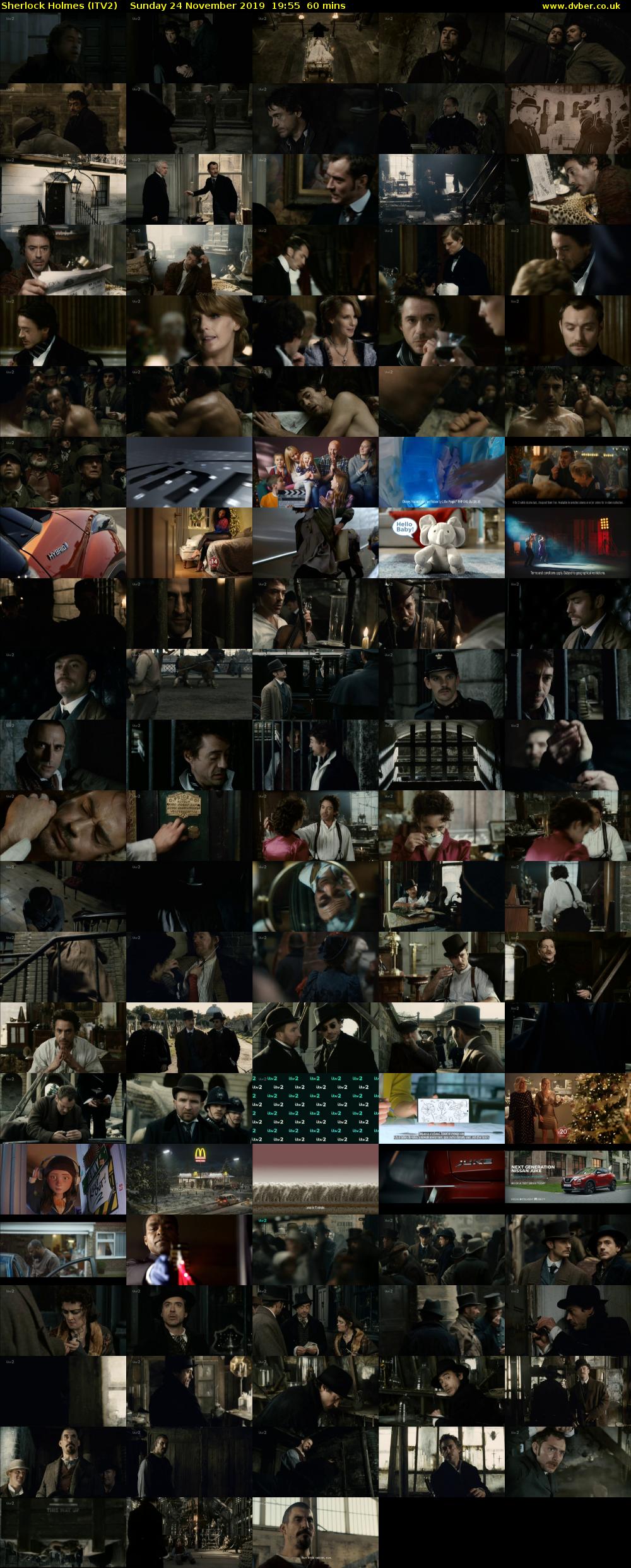 Sherlock Holmes (ITV2) Sunday 24 November 2019 19:55 - 20:55