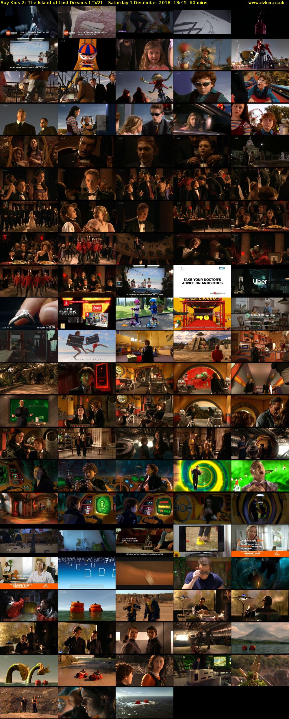 Spy Kids 2: The Island of Lost Dreams (ITV2) Saturday 1 December 2018 13:45 - 14:45